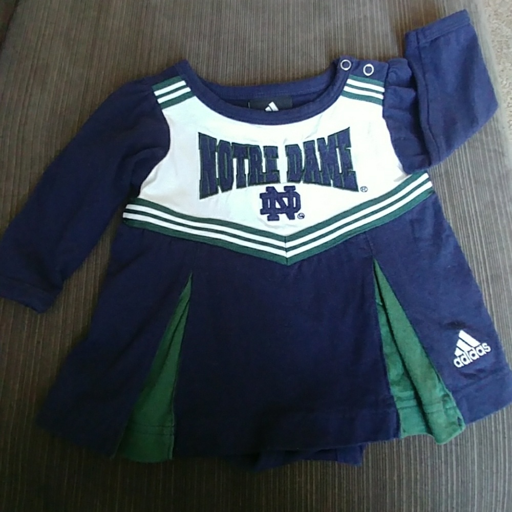 Notre Dame Adidas cheerleader dress 6/9 months